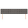 vidaXL T&ecirc;tes de lit Gris 180x5x78/88 cm Similicuir