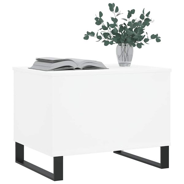 vidaXL Table basse Blanc 60x44,5x45 cm Bois d'ingénierie