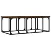 vidaXL Table basse ch&ecirc;ne fum&eacute; 100x50x35,5 cm bois d'ing&eacute;nierie