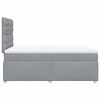 vidaXL Sommier &agrave; lattes de lit avec matelas Gris clair 120x200cm Tissu