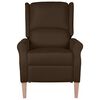 vidaXL Fauteuil inclinable Marron fonc&eacute; Tissu