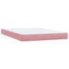 vidaXL Sommier &agrave; lattes de lit avec matelas rose 140x210 cm velours