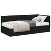 vidaXL Cadre de lit d'angle avec matelas 2 pc Noir 80 x 200 cm Velours