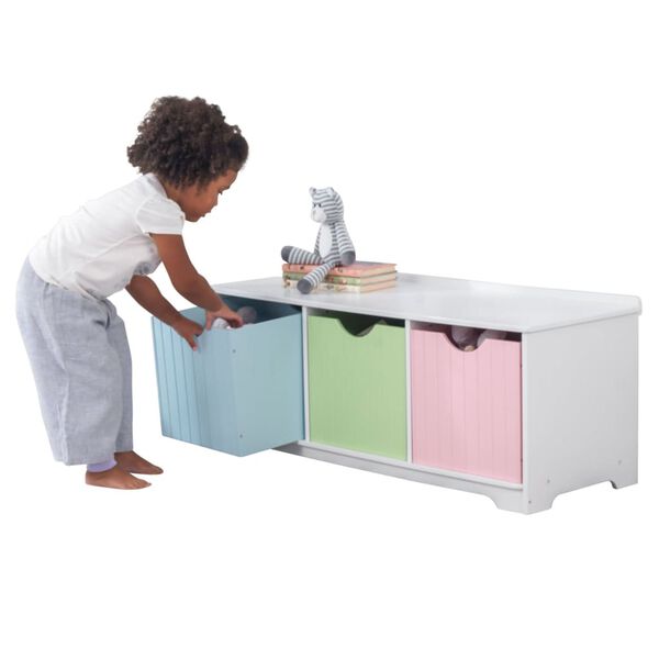 KidKraft Banc de rangement enfants Nantucket Pastel