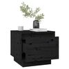 vidaXL Tables de chevet 2 pcs Noir 35x34x32 cm Bois de pin solide