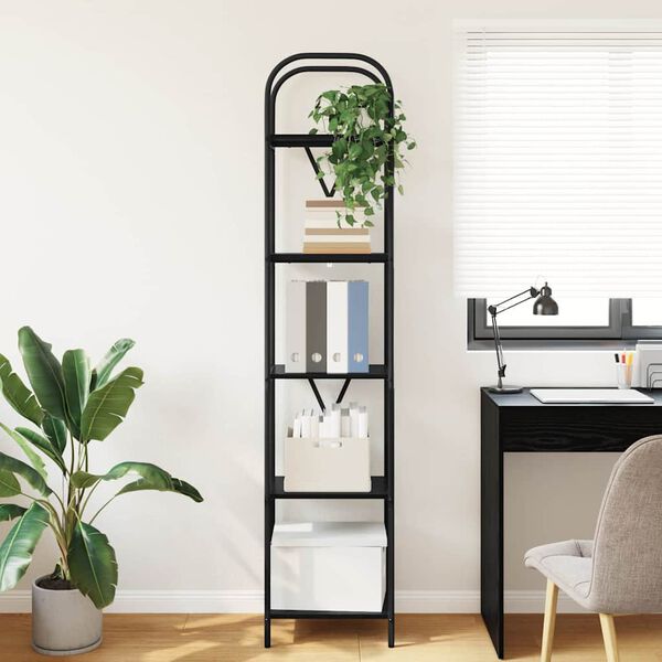 vidaXL Étagère Chêne noir 40 x 30 x 183 cm Bois d'ingénierie