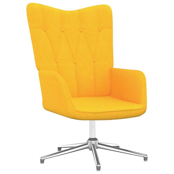 vidaXL Chaise de relaxation Jaune moutarde Tissu
