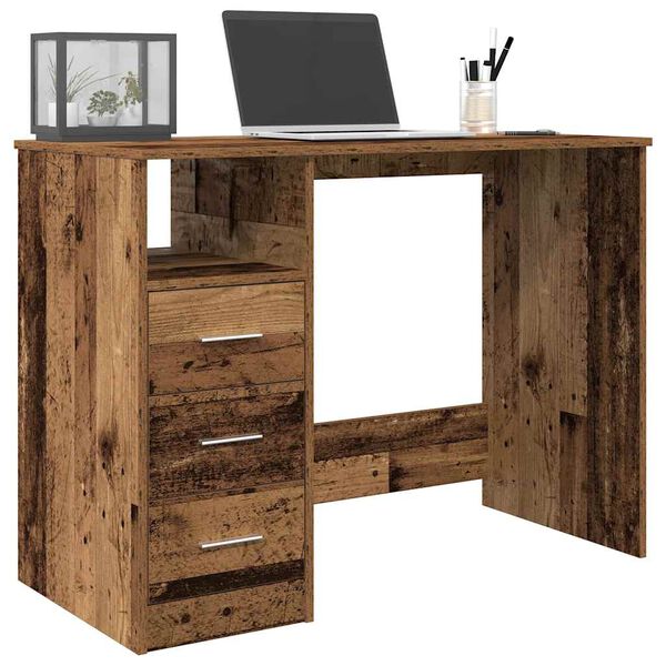 vidaXL Bureau vieux bois 102x50x76 cm bois d'ing&eacute;nierie