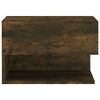 vidaXL Tables de chevet murales 2 pcs Ch&ecirc;ne fum&eacute;