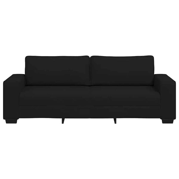 vidaXL Canap&eacute; &agrave; 3 places noir 180 cm tissu