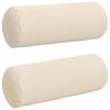 vidaXL Coussins d'accent 2 pcs Beige Ø 25 x 70 cm Tissu en microfibre