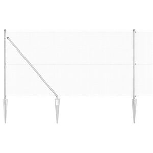 vidaXL Cl&ocirc;ture en fil soud&eacute; avec pointes 25 x 1,2 m Acier galvanis&eacute;