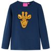 T-shirt enfants &agrave; manches longues bleu marine 128