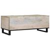 vidaXL Table basse Beige et Noir 100 x 54 x 40 cm Bois d'acacia massif