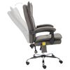 vidaXL Chaise de bureau de massage Gris Tissu