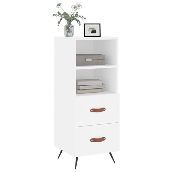 vidaXL Buffet blanc 34,5x34x90 cm bois d'ingénierie