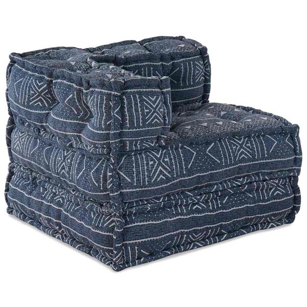 vidaXL Canapé d'angle modulable Impression Indigo 70 x 70 x 56 cm