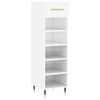 vidaXL Armoire à chaussure Blanc brillant 30x35x105 cm Bois ingénierie