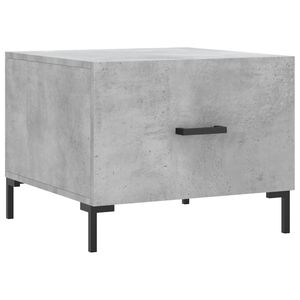 vidaXL Table basse gris b&eacute;ton 50x50x40 cm bois d'ing&eacute;nierie