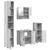 vidaXL Ensemble de mobilier de salle de bain 4 pcs Gris Sonoma