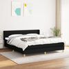 vidaXL Sommier &agrave; lattes de lit avec matelas Noir 160x200 cm Tissu