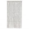 vidaXL Rideau anti-mouches gris clair et blanc 100x230 cm chenille