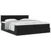VidaXL Cadre de lit ottoman avec matelas noir 200x200cm velours