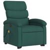 vidaXL Fauteuil inclinable de massage Vert fonc&eacute; Tissu