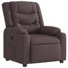vidaXL Fauteuil inclinable &eacute;lectrique Marron fonc&eacute; Tissu