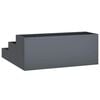vidaXL Cache-pot de jardin Anthracite 90 x 90 x 35 cm