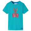 T-shirt pour enfants avec manches courtes menthe fonc&eacute; 140
