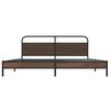 vidaXL Cadre de lit en métal sans matelas chêne marron 180x200 cm