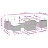 vidaXL Salon de jardin 8 pcs avec coussins gris r&eacute;sine tress&eacute;e