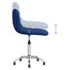 vidaXL Chaise pivotante de salle &agrave; manger Bleu Tissu