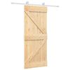 vidaXL Porte coulissante Naturel et Blanc 85 x 210 cm