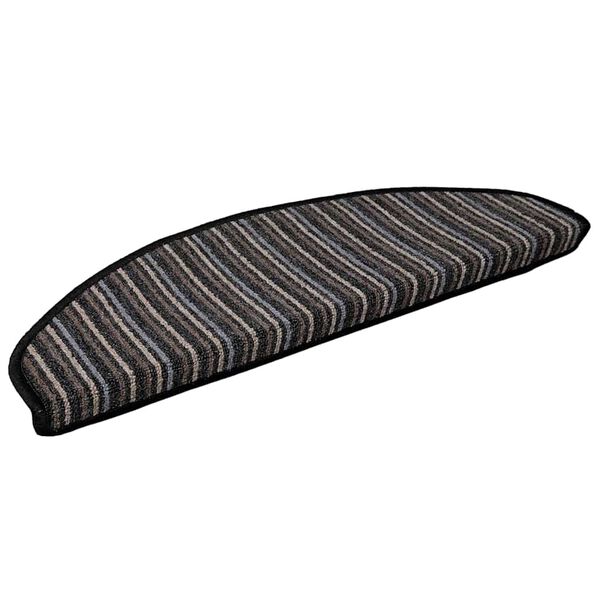 vidaXL Tapis d'escalier auto-adh&eacute;sifs 15 pcs Anthracite 65 x 21 x 4 cm