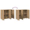 vidaXL Buffet Ch&ecirc;ne artisanal 90 x 34 x 80 cm Bois d'ing&eacute;nierie
