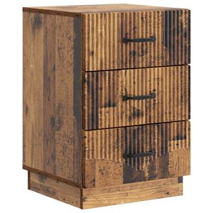 vidaXL Cabinet de chevet avec tiroir Bois ancien 43 x 41 x 63,5 cm
