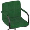 vidaXL Chaises pivotantes &agrave; manger lot de 2 vert fonc&eacute; velours
