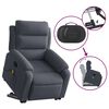 vidaXL Fauteuil de massage inclinable Gris fonc&eacute; Velours