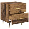 vidaXL Cabinet de chevet avec tiroir Bois ancien 40 x 35 x 47,5 cm