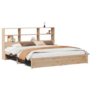 vidaXL Lit biblioth&egrave;que sans matelas 180x200 cm bois massif de pin