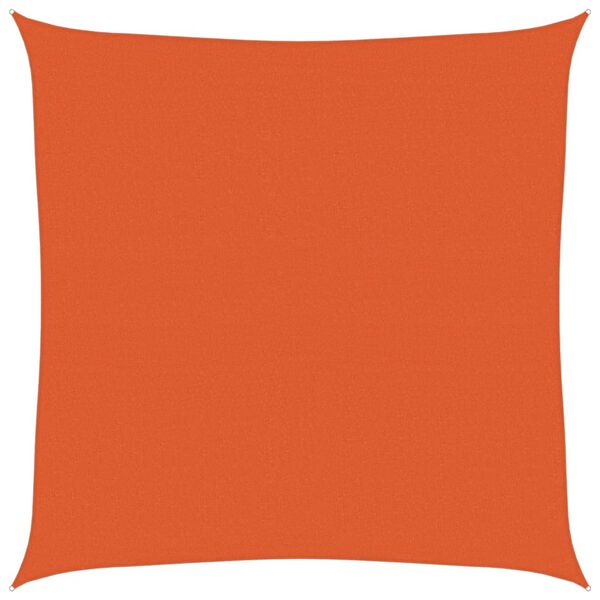 vidaXL Voile d'ombrage 160 g/m&sup2; carr&eacute; orange 6x6 m PEHD