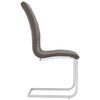vidaXL Chaises &agrave; manger cantilever lot de 4 taupe tissu