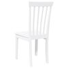 vidaXL Chaises à manger 2 pcs blanc bois massif caoutchouc