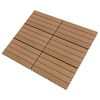vidaXL Carreaux de terrasse 6 pcs WPC 60x30 cm 1,08 m&sup2; Marron