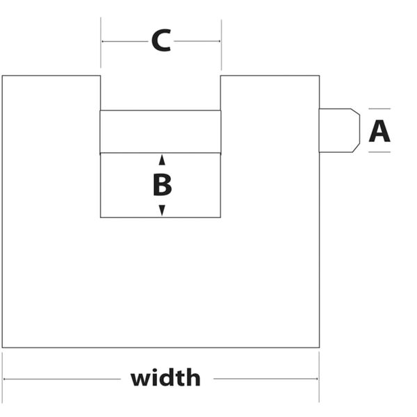 Master Lock Cadenas blind&eacute; Acier 80 mm 680EURD