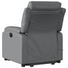 vidaXL Fauteuil inclinable de massage Gris Similicuir
