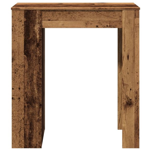 vidaXL Table de bar avec &eacute;tag&egrave;res vieux bois bois d'ing&eacute;nierie