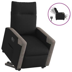 vidaXL Fauteuil inclinable &eacute;lectrique noir tissu